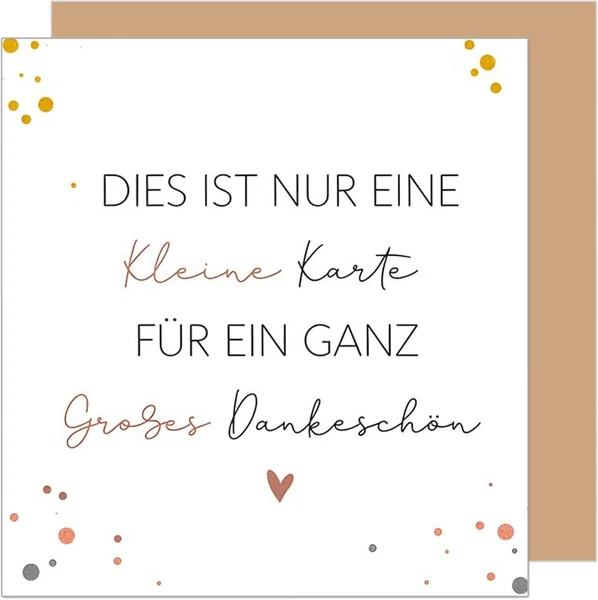 Edition Seidel Premium Quadratische GlüCkwunschkarte Mit Umschlag. Dankeskarte-image