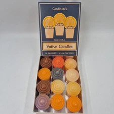 VTG Candle Lites Votive Candles 2 1/4 Tapered Mixed Scents USA Vanilla Cinnamon 
