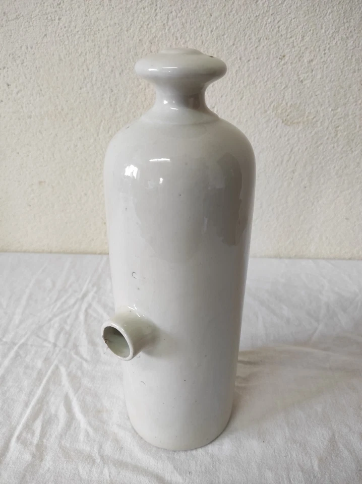 Ancienne Bouillotte ou Chauffe pieds en grès 28cm de long - Photo 2/4