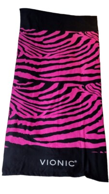 Vionic Beach Towel Animal Print Pink Black Zebra 2020