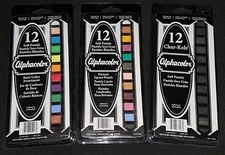 Alphacolor 12 Piece Soft Pastels Sets: Basic, Portrait, Char-Kole Color Sets