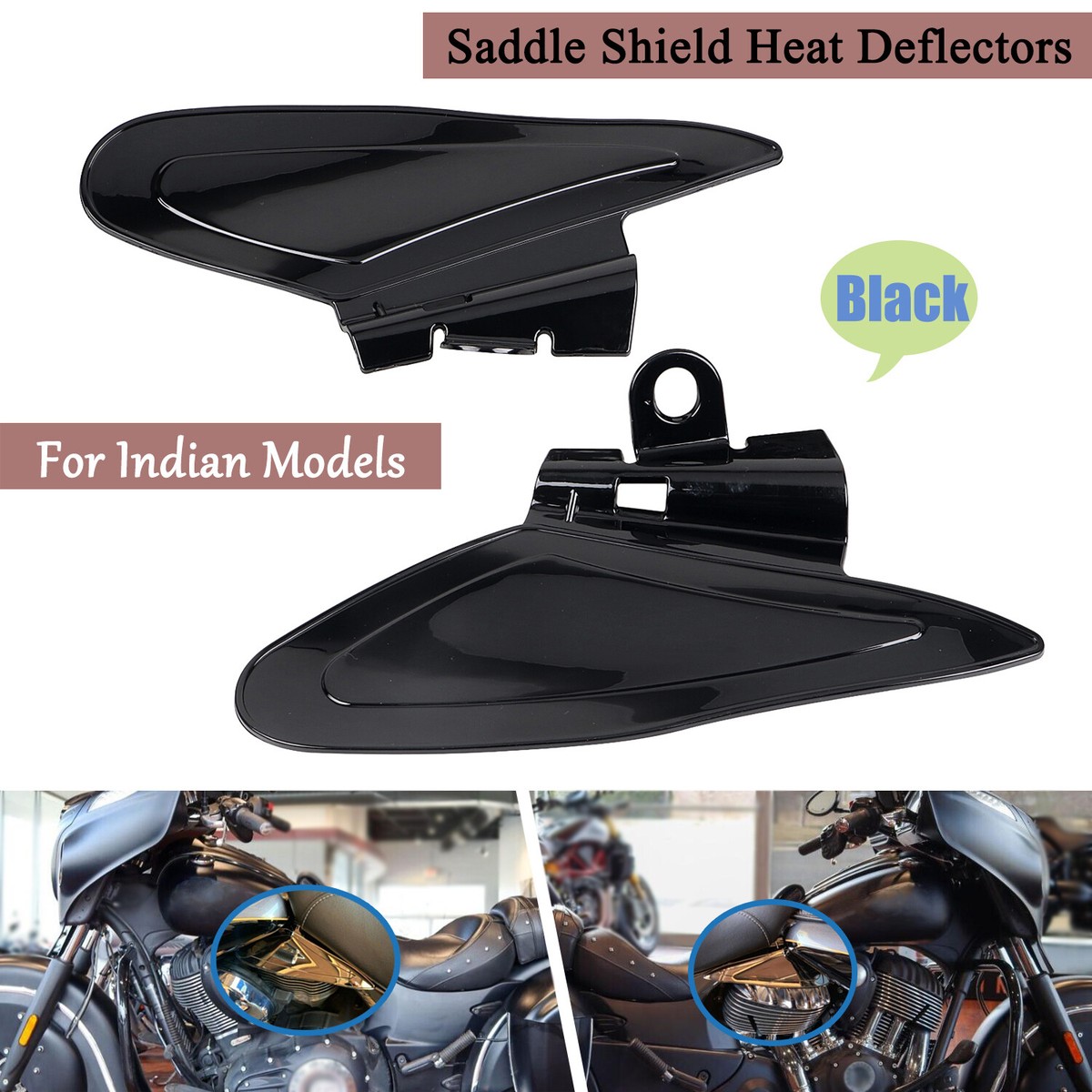 Nthreeauto Side Saddle Heat Shield Motorcycle Heat Shield For