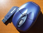 Microsoft Wireless Notebook Optical Mouse 3000 Model 1056 Receiver Metallic Blue