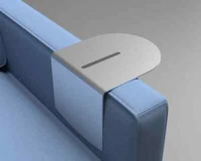 Zovuna Wingz Table Modern Adjustable Silver Couch Sofa Chair Armrest Shelf Ledge