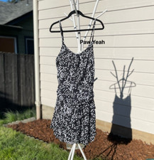 Diane Von Furstenberg x Target Size XXL Strappy Mesh Sea Spots Black Mini Dress