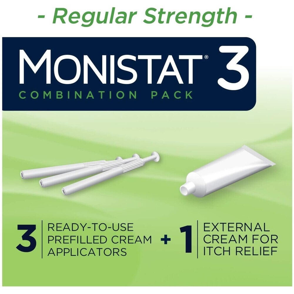 3 X  Monistat 3 Combo Day Yeast Infection Pre Filled Cream Applicators