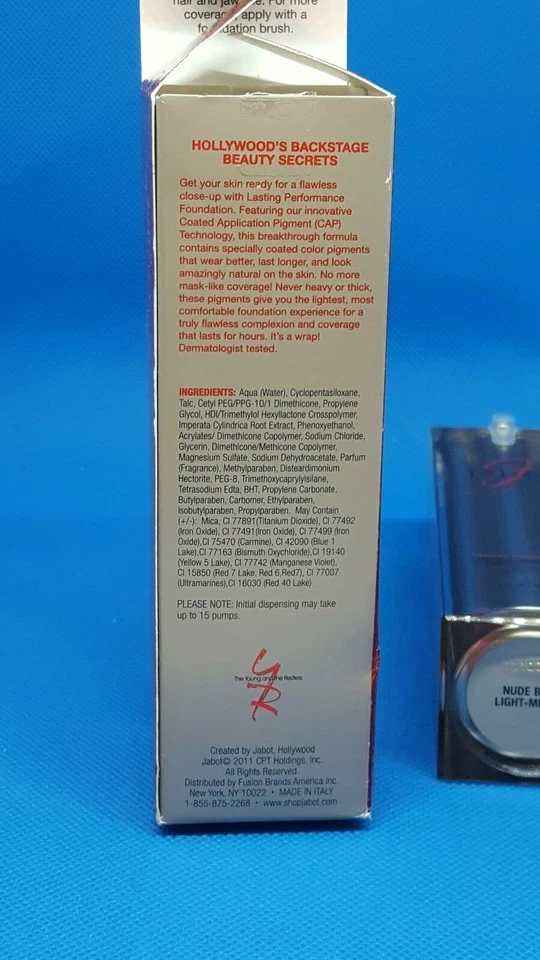 Jabot Camera Ready Color Lasting Performance Foundation Nude Beige Lt. Medium - Image 3 of 3