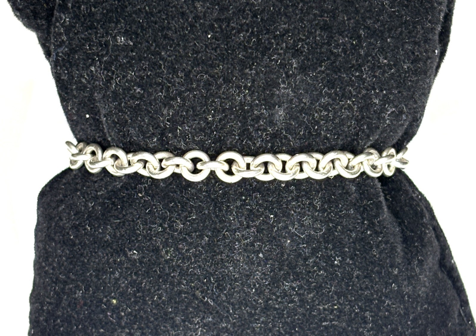 Sterling Silver 925 Solid Rollo Link Bracelet wit… - image 2