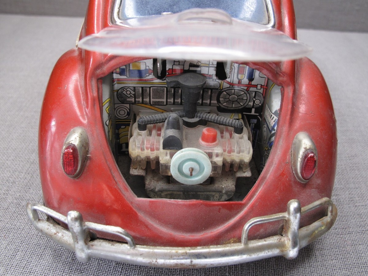 FRICTION POWERED  VOLKS WAGEN  ブリキ vintage VW Tin Toy Japan BANDAI friction VOLKSWAGEN BEETLE 8
