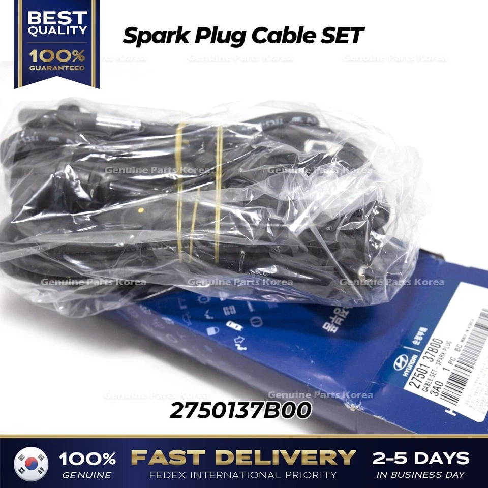 ⭐正品⭐ 火花塞电缆套件 2750137B00 适用于现代 Santa Fe Tiburon — 第 2/2 张图片