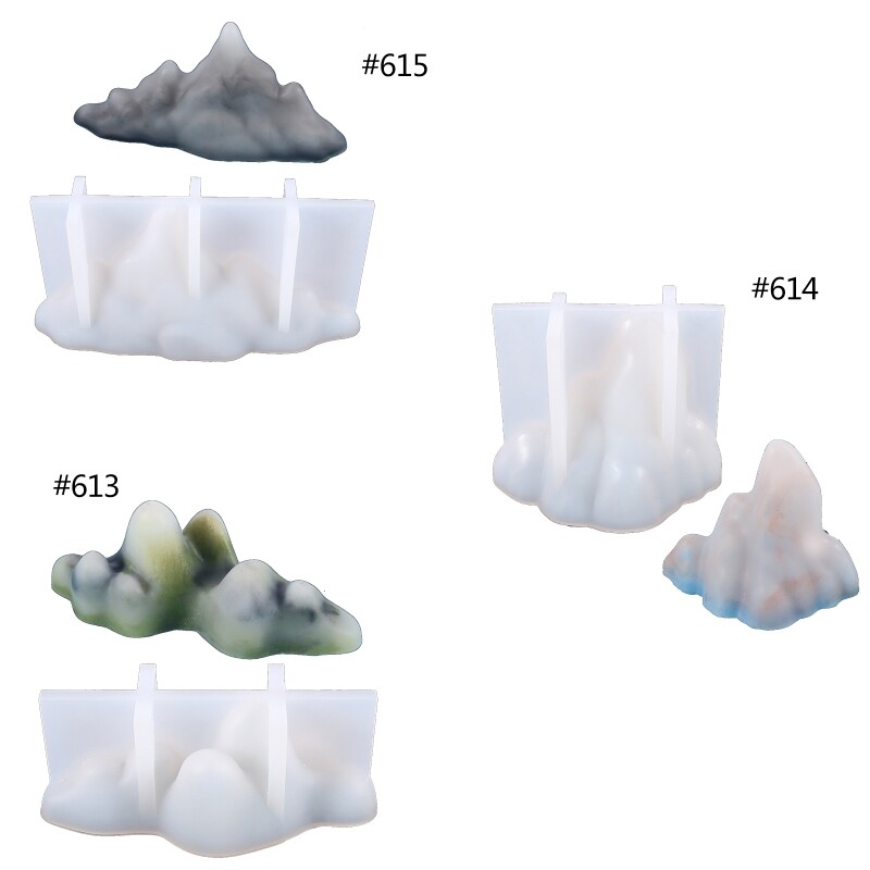 3D Mountain Epoxy Resin Silicone Mold for DIY Art Micro Rockery Landscape