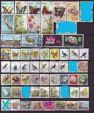 Kenia 54 Stück  verschiedene Briefmarken gest laut Scan (4l12)