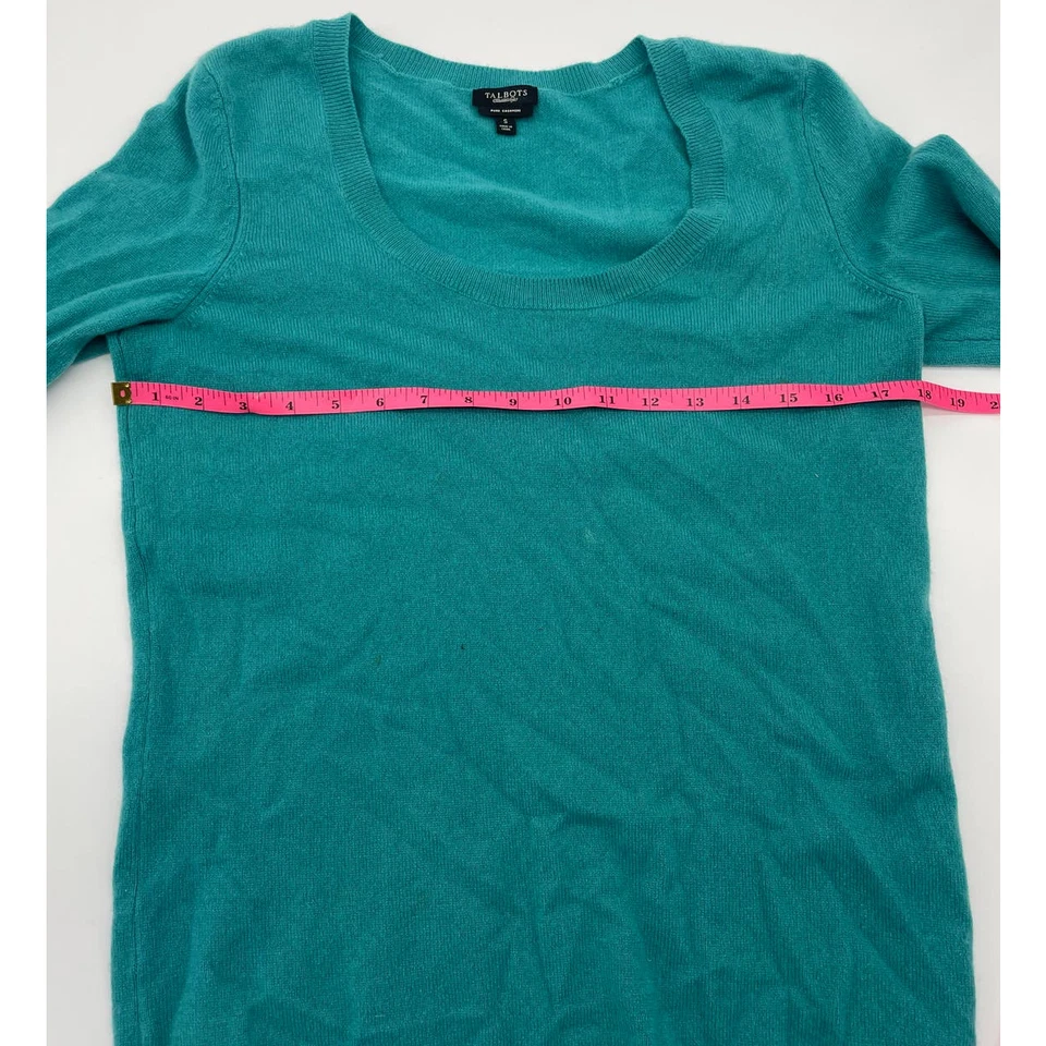 Suéter de cachemir verde azulado Talbots Foto 4 de 4
