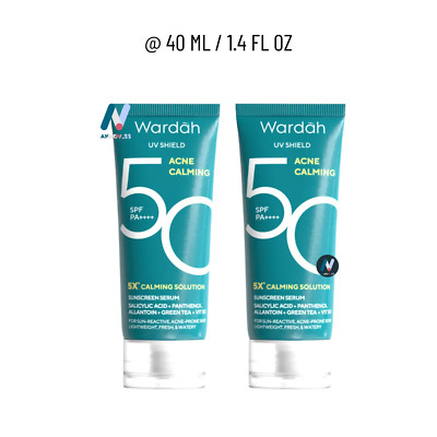 WARDAH UV Shield Acne Calming Sunscreen Serum SPF50 PA++++ Bright Fresh 40ml