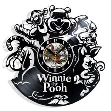 Winnie the Pooh Vinyl Wall Clock Gift Birthday Holiday Home Room Decor Design