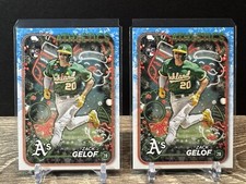 2024 Topps Holiday Zack Gelof IMAGE VARIATION Christmas Lights SP & Base Rookie
