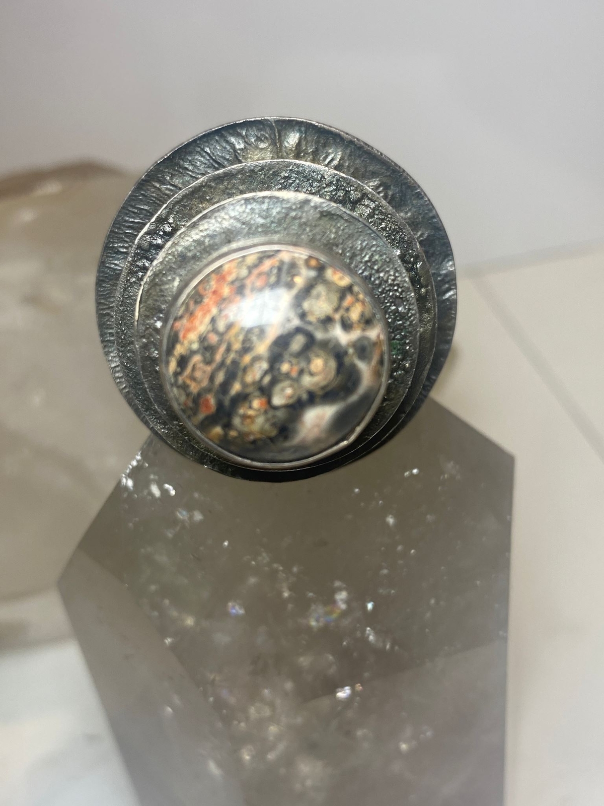 Bumblebee jasper ring statement boho band size 7 … - image 10