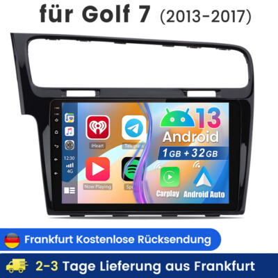 1+32G 10'' Android 13 Apple Carplay Autoradio Für VW Golf VII 2013-2017 GPS NAVT