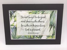 New Handmade 5x7 Matted 4x6 Religious Scripture Inspirational Free Ship 198