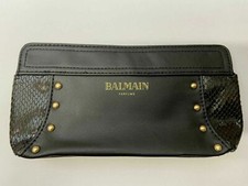 Pierre Balmain Makeup Bag Vintage Style Designer Mini Clutch Pouch Genuine