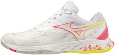 MIZUNO Badminton Shoes WAVE FANG 2 FIT White Pink Yellow 71GA2312 US9.5 27.5cm 