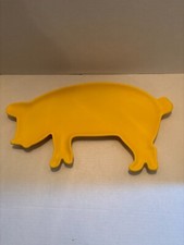 Summer Brand Yellow Pig Serving Tray Melamine Material 17 in.Long X 9.5 in. Wide