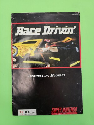 Race Drivin' (Super Nintendo Entertainment System, 1992) *MANUAL ONLY*