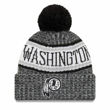 NWT Authentic NFL Washington Redskins New Era Sideline Black/White Knit Beanie