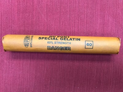 Dupont special gelatin reproduction inert stick, great for mining display