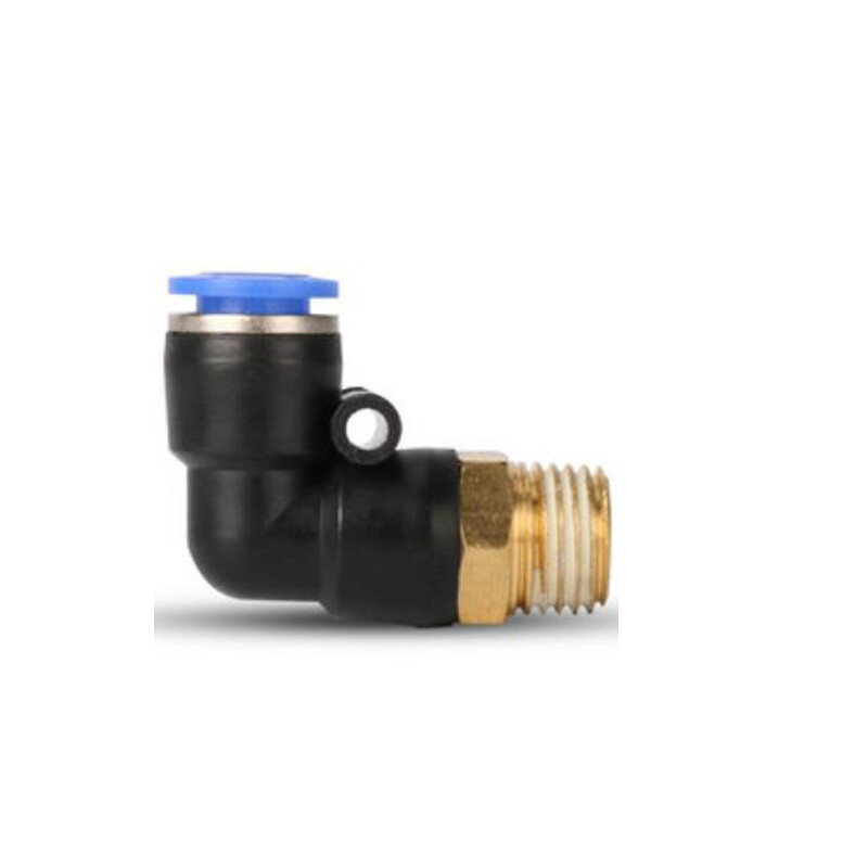 10Pcs Pneumatic Quick Connect Elbow Fittings | PL16-04, 1/2" Male Thread, 16mm Hose OD, Push-to-Connect Air Fittings