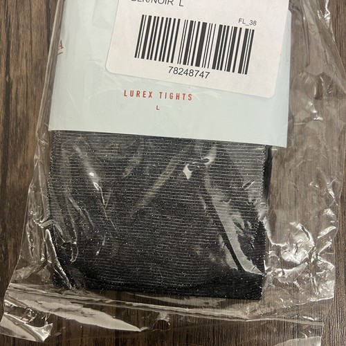 Anthropologie Black Lurex Tights New In The Packaging Size Large - 第 6/7 張圖片