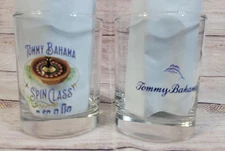 (Set of 2) TOMMY BAHAMA Spin Class Double Old Fashioned Bar Lowball Rocks Glass