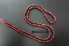 Faceted 3mm GARNET round beads 145 STUNNINGLY sparkling beads BS025
