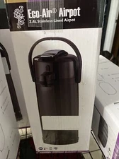 Service Ideas Stainless Steel Coffee Dispenser 2.2 Liter Airpot Eco Air Insulate