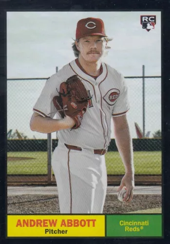 ANDREW ABBOTT TOPPS ARCHIVES ROOKIE BLACK FOILBOARD HOLO FOIL RC REDS #97 2024