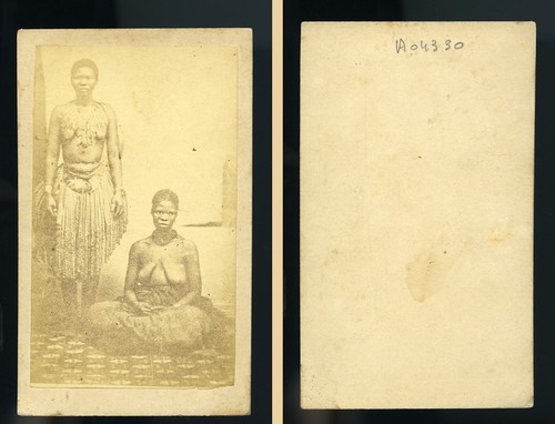 Probably East Africa Women Native Types Old CDV Photo 1870 - Imagen 3 de 3