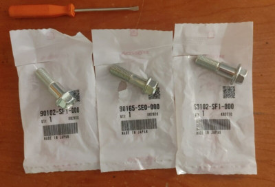 SET OF 3 Honda Acura OEM K20 K24 Intermediate Half Shaft Bolts I-VTEC NEW