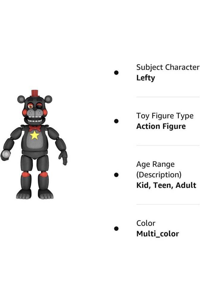 Five Nights at Freddy's FNAF Lefty Action Figure Walmart Exclusive