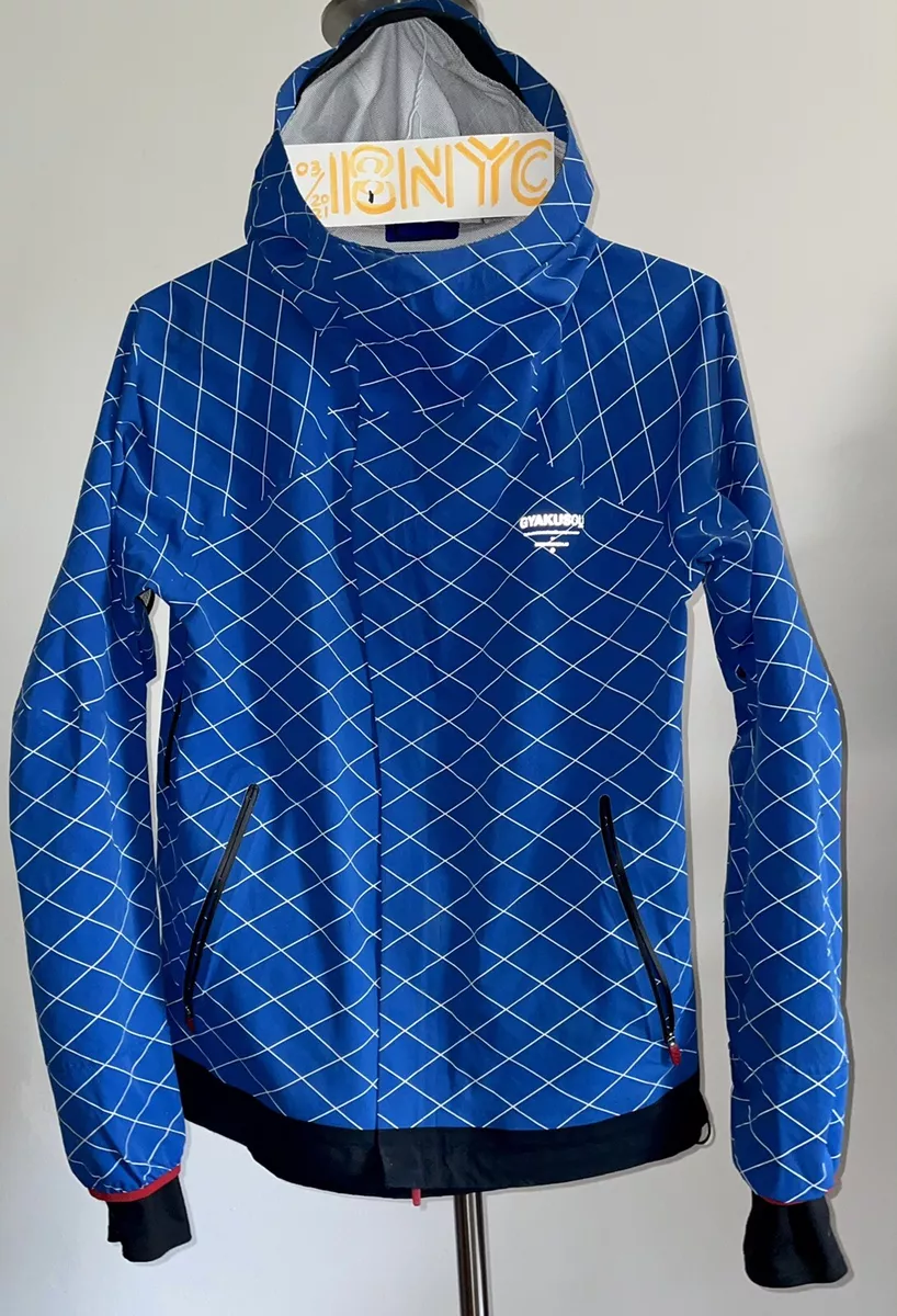 Rare NIKE x GYAKUSOU Blue Quilted REFLECTIVE 3M Hooded Jacket (743342 400)  sz M