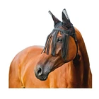 Soft Fly Mask, Fly Protection with Fringe Black Pony - XLFull