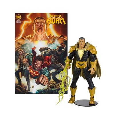 DC Direct 7IN Figure with Comic  Black ADAM WV1  Black ADAM