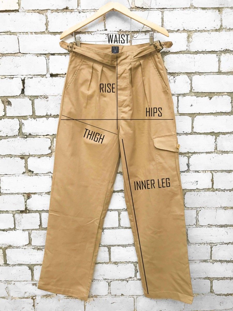 Gurkha Pants British Military 1950s Army Trousers Belted Pleated