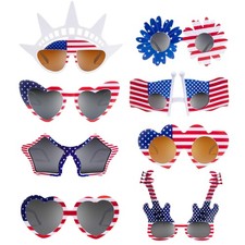 8Pcs 4th of July Sunglasses for - Glasses Fourth of July Party Patriotic Deco...