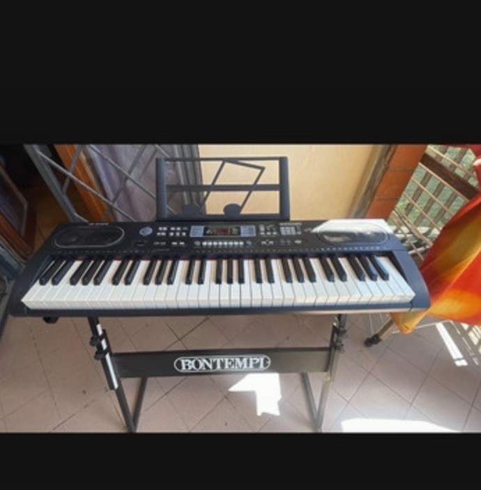 Bontempi tastiera musicale elettronica, tastiera musicale con supporto