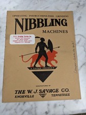 W J SAVAGE CO OPERATOR SERVICE MANUAL TOOL GRINDING NIBBLING MACHINES 1946
