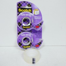 3-Roll Scotch Gift Wrap Tape Transparent Satin Finish Strong Hold 600In Each