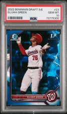 Elijah Green 2022 Bowman Draft Chrome Sapphire 1st PSA Gem Mint 10! Nationals