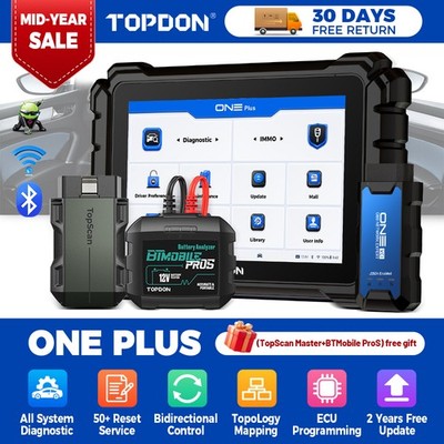 TOPDON ONE Plus J2534 Diagnostic Tool IMMO Key Programmer Bidirectional Scanner