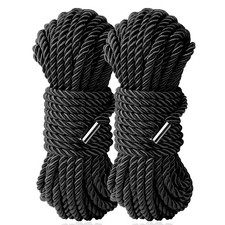 Long Rope Silk Rope Soft Multipurpose Long Satin Braided Twisted Ropes 32 Fee...