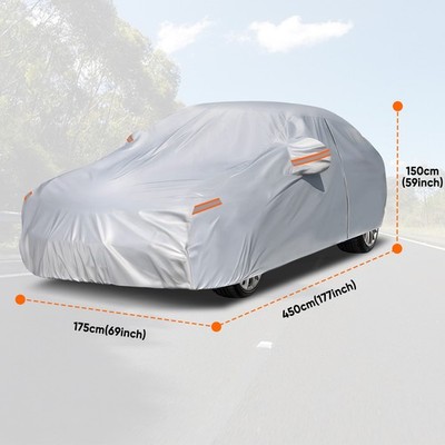 NEVERLAND 190T M-XXL Auto Autoabdeckung Autohaube UV mit Radgurten & Reflektor